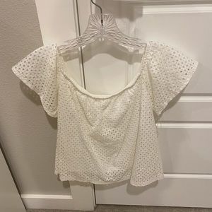 White off the shoulder top